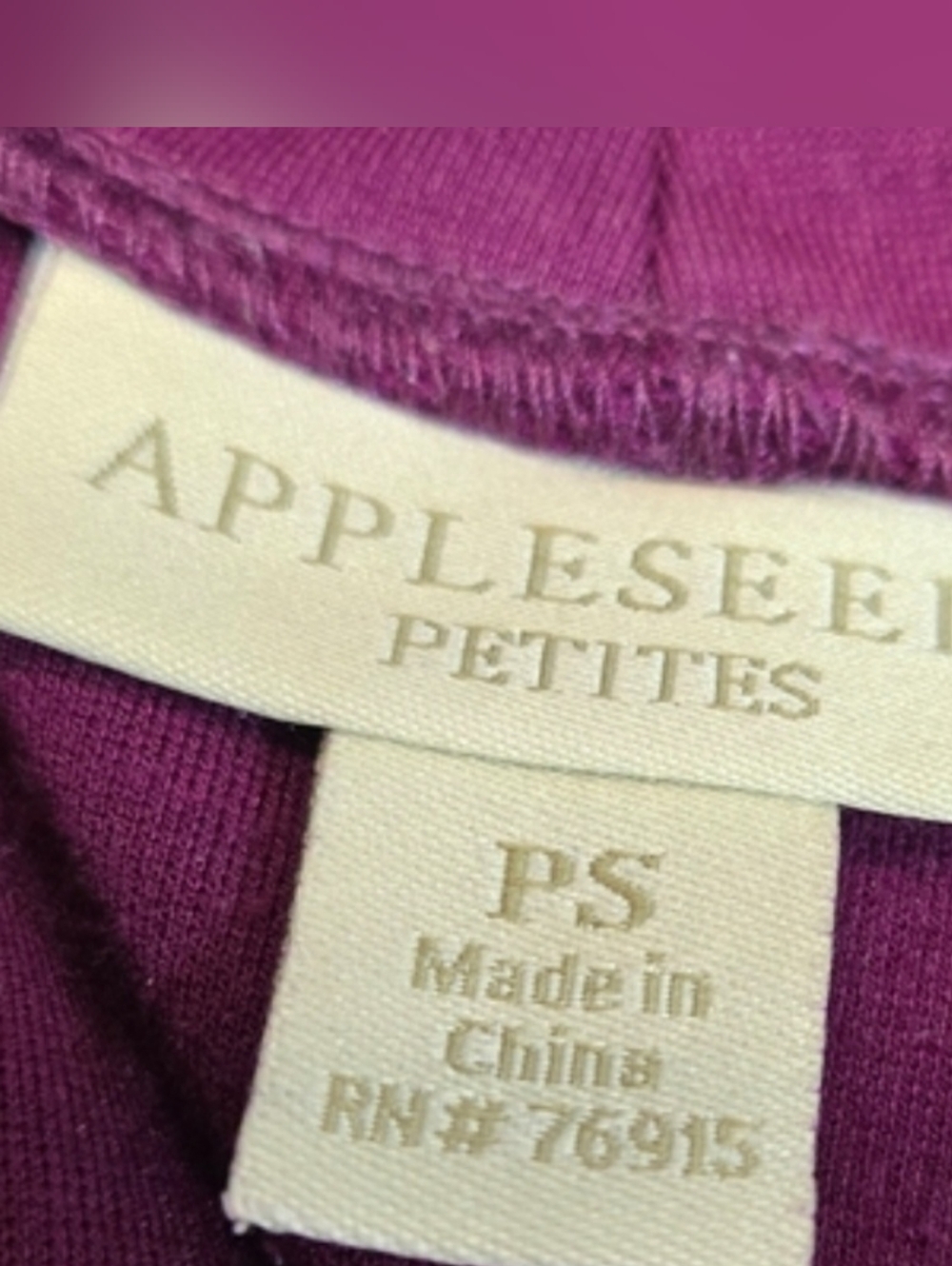Appleseed's Womens Petite Purple Long Sleeve Mock Neck Dress Size Petite Small - Picture 4 of 4